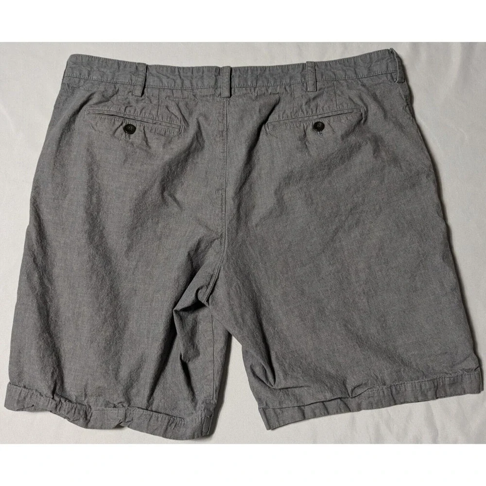 BANANA REPUBLIC AIDEN CHAMBRAY Men 38 Gray Heather Cotton 10
